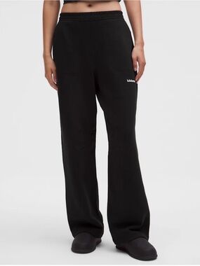 Loungeful Classic-Fit High-Rise Sweatpant Black Size Large